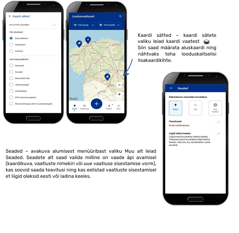 J10 Kaardisätted ja seaded