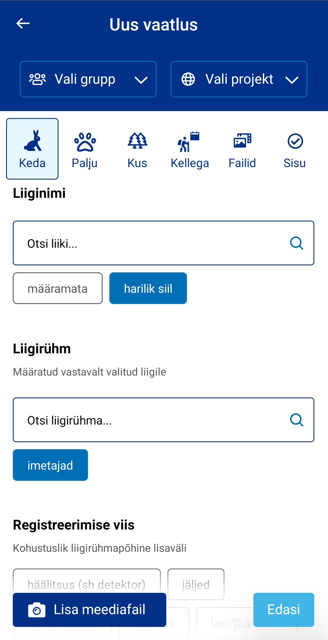 Loodusvaatluste nutirakendus